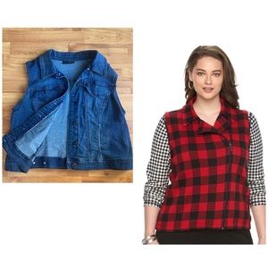 Two Vests, One Price! Lane Bryant and Chaps, Size 1x-2x